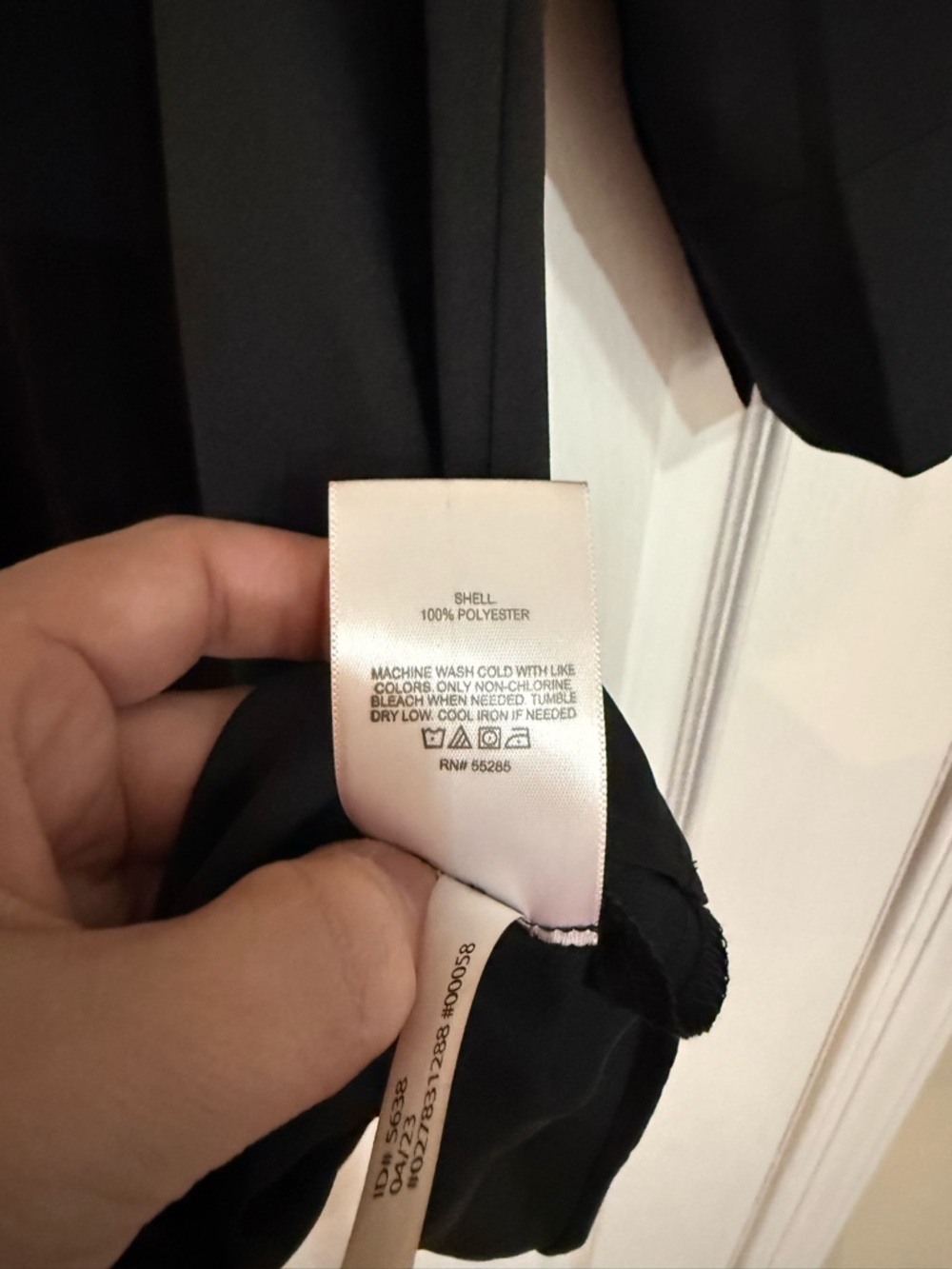 Express Black Long-Sleeve Tie-Neck Dress - Picture 3 of 6